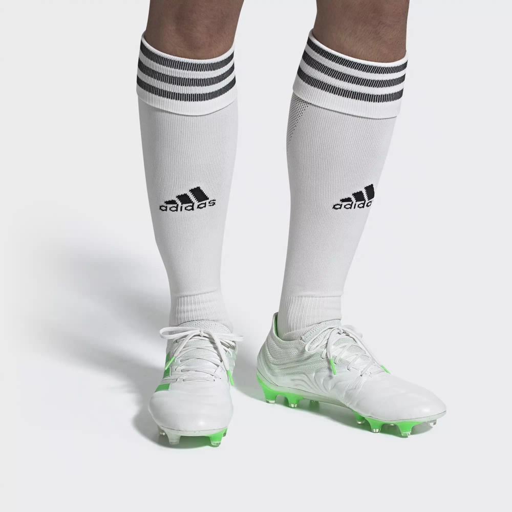 Adidas Copa 19.1 Firm Ground Tacos de Futbol Blancos Para Hombre (MX-84034)